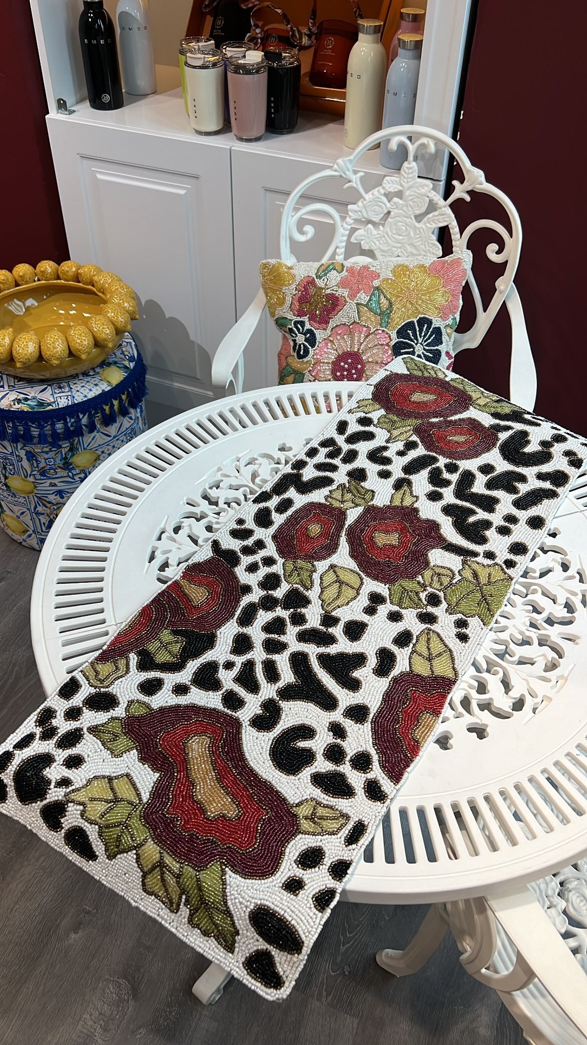 Leopar Boncuk Runner (30x90)