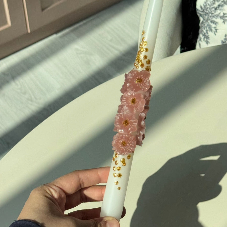 3 Boyutlu Çiçek Mum Pudra