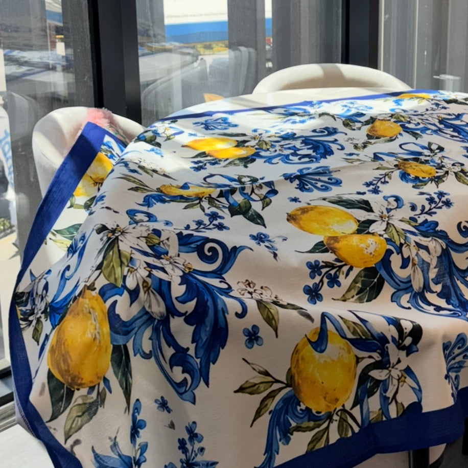 Limon Desen Dikdörtgen Keten Masa Örtüsü