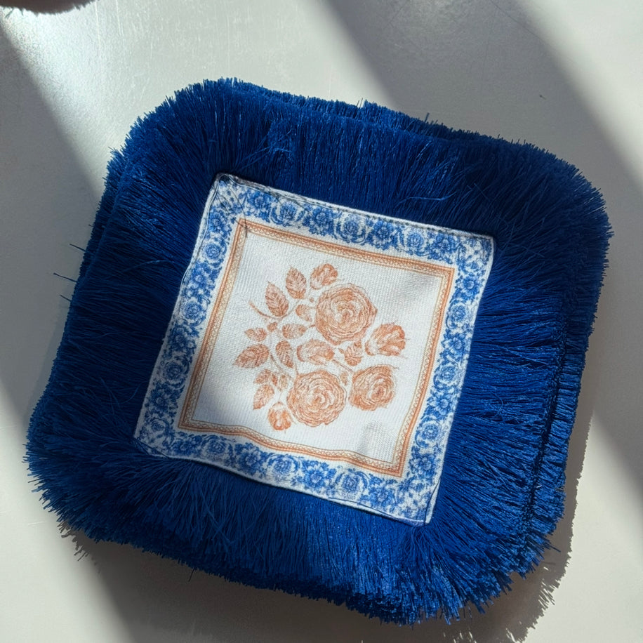 Royal Mavi Püsküllü Sunum Peçetesi