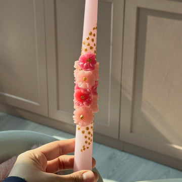 3 Boyutlu Pembe Mum