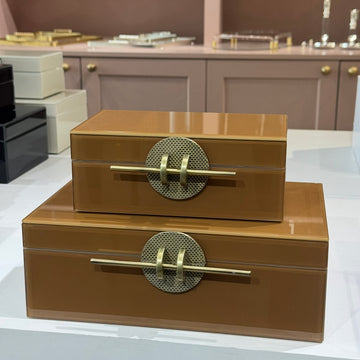 2'li Dekoratif Cam Kutu