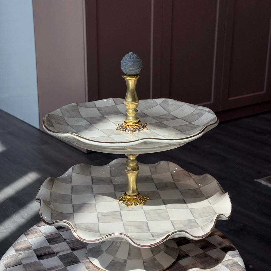 Gri Dama 2 Katlı Stand