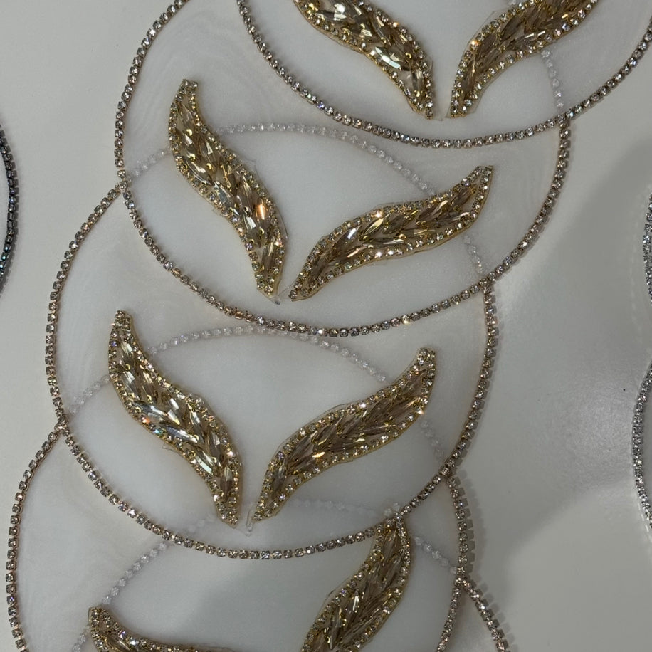 6'lı Gold Taş İşlemeli Sunum Peçetesi