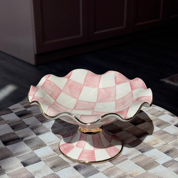 18 cm Mini Çerezlik Pembe Dama