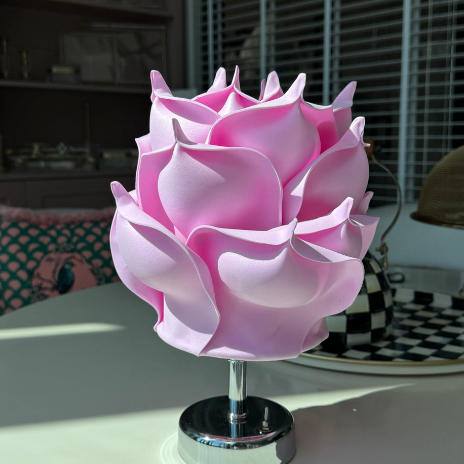 Küçük Boy Eva Pembe Model Pilli Lamba