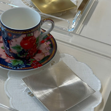 Pleksi Gümüş Kare Lokumluk